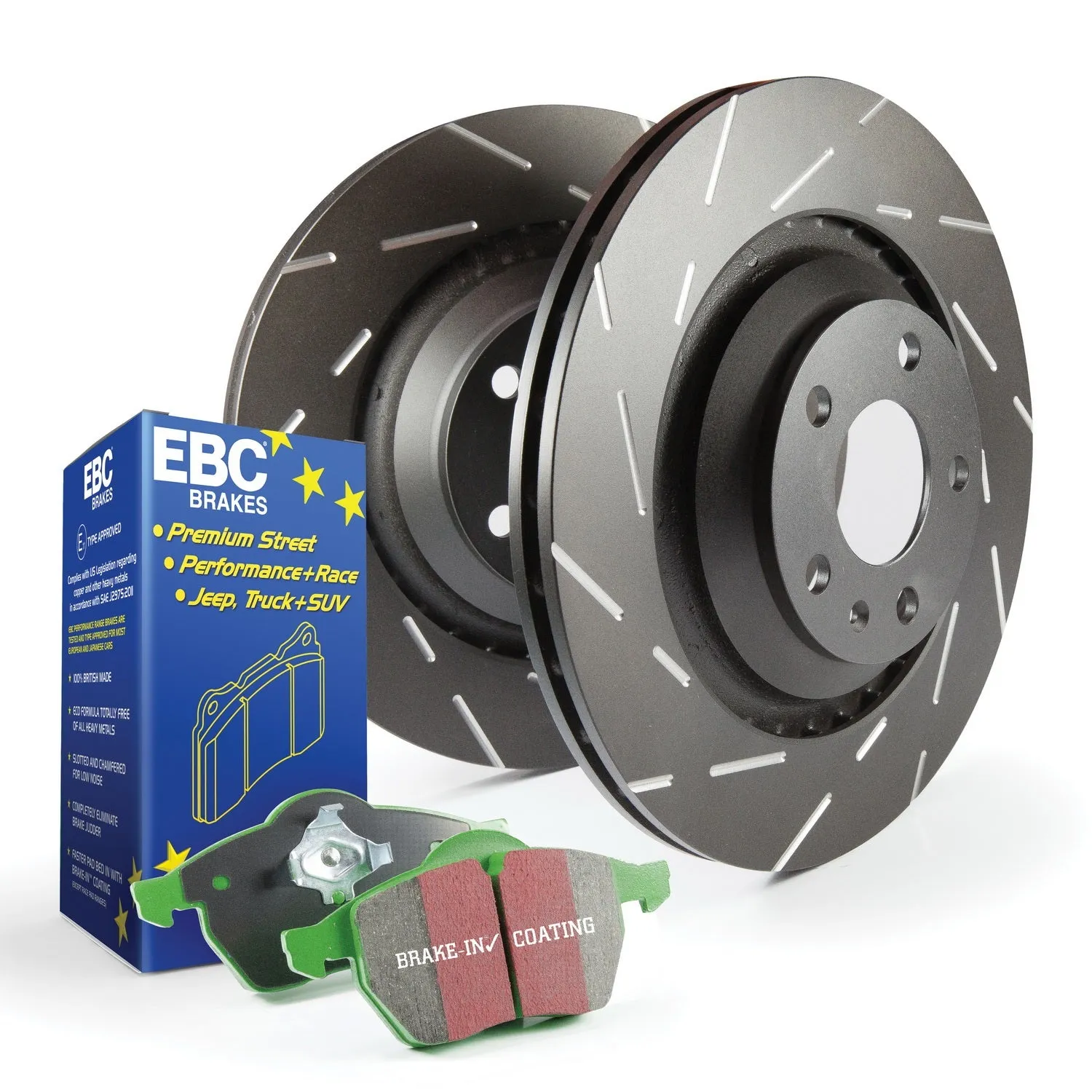 EBC Brakes S2KF1450 S2 Kits Greenstuff 2000 and USR Rotors