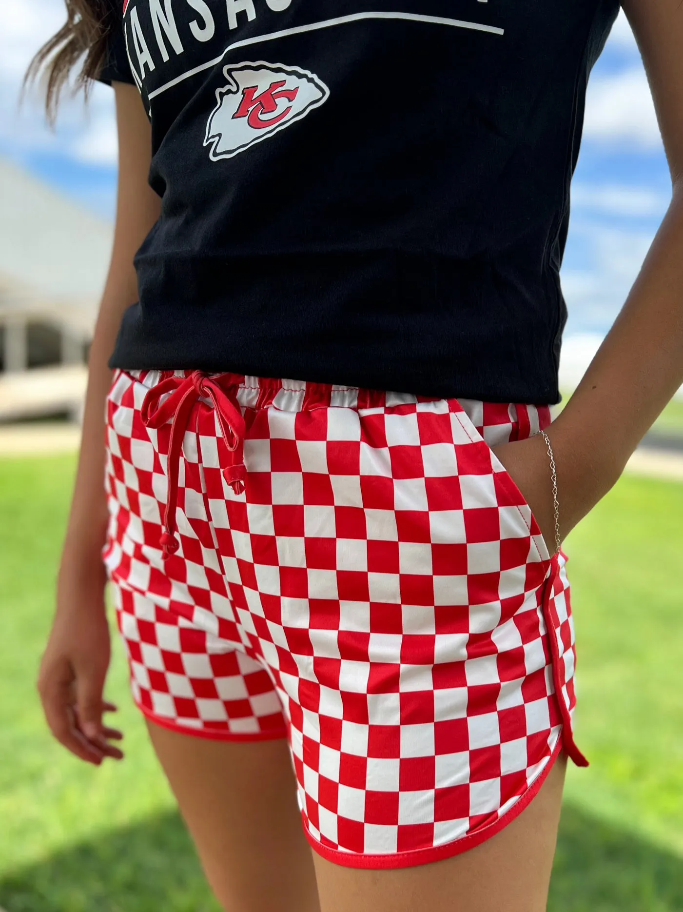PLUS Sterling Kreek Red Pep Rally Shorts